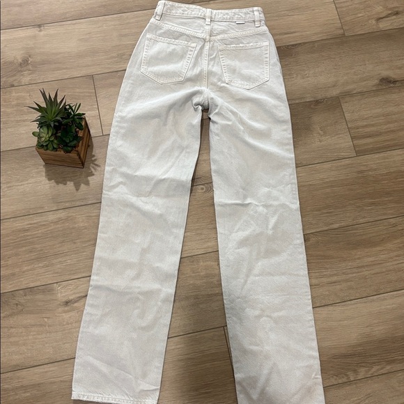 PacSun Light Gray Distressed Women's Straight Leg Jeans size 0 - Picture 5 of 6